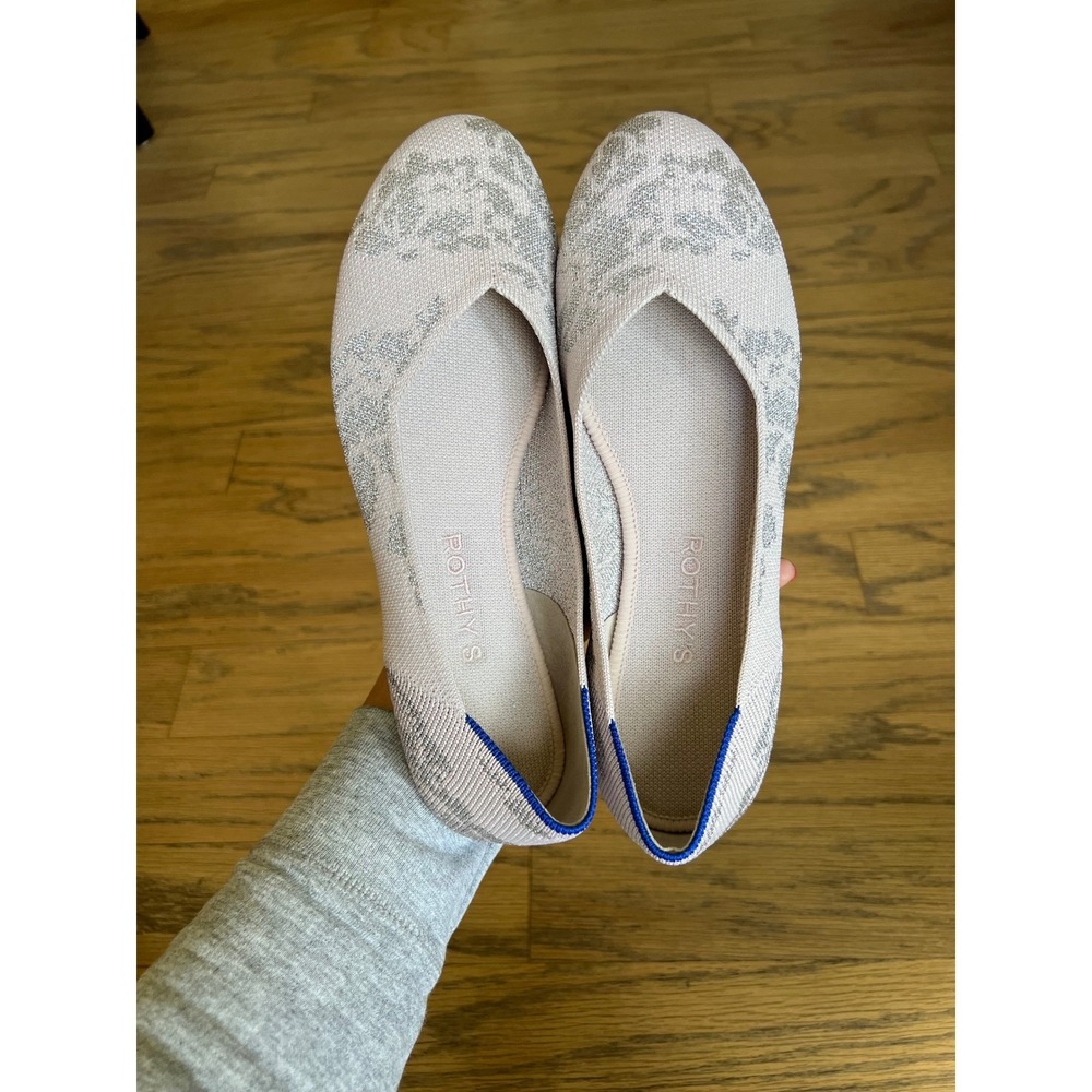 Rothys The Flat in Burnished Blush Knit Ballet Flats Womens 7 - Picture 12 of 13